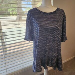 Striped long blouse